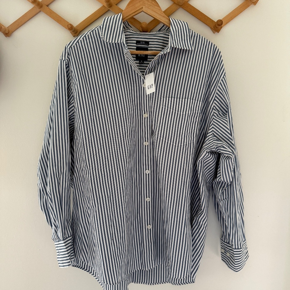 Gap The Big Shirt in Blue Stripe